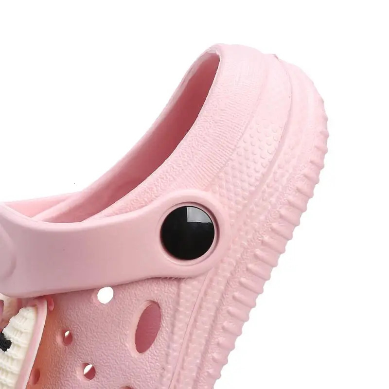 childrens handmade DIY cartoon bow sandals for summer suitable for girls flip up and anti slip garden beach shoes 250409