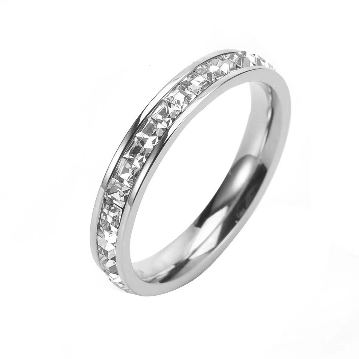 Luxury High-end Unisex Starry Sky Ring Single Double Circle Titanium Steel Non-fading Diamond-studded Couple Rings Hot Fashion Ring Sale Designer Ring