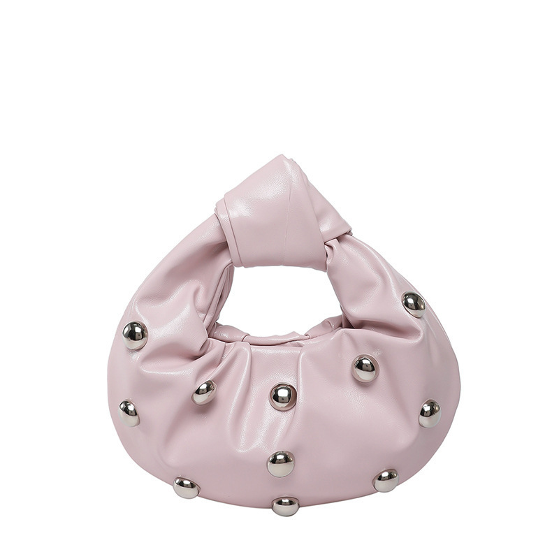 Trendy Underarm Bag Korean Style Fashion Rivet Shoulder Bag Women Versatile Pearl Handheld Dumpling Bag Trendy 251110