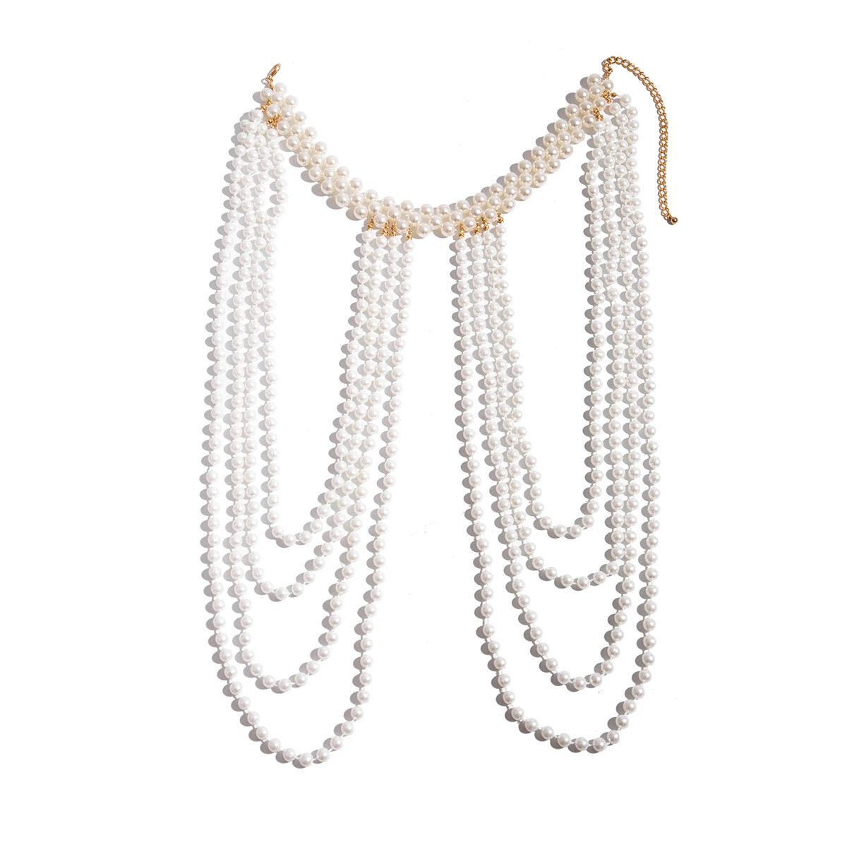 Ingemark in Bridal Tassel Pearl Shoulder Chain Necklace for Women Elegant Shawl Wedding Jewelry Accessories 250409