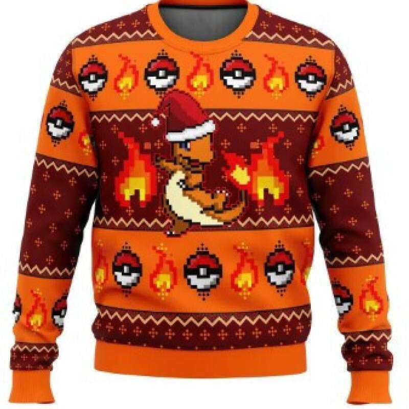 3D Christmas Anime Print Casual Men's Loose Fit European Size Hoodless Crewneck Sweatshirt Cross-Border Hot Sale New Autumn Winter