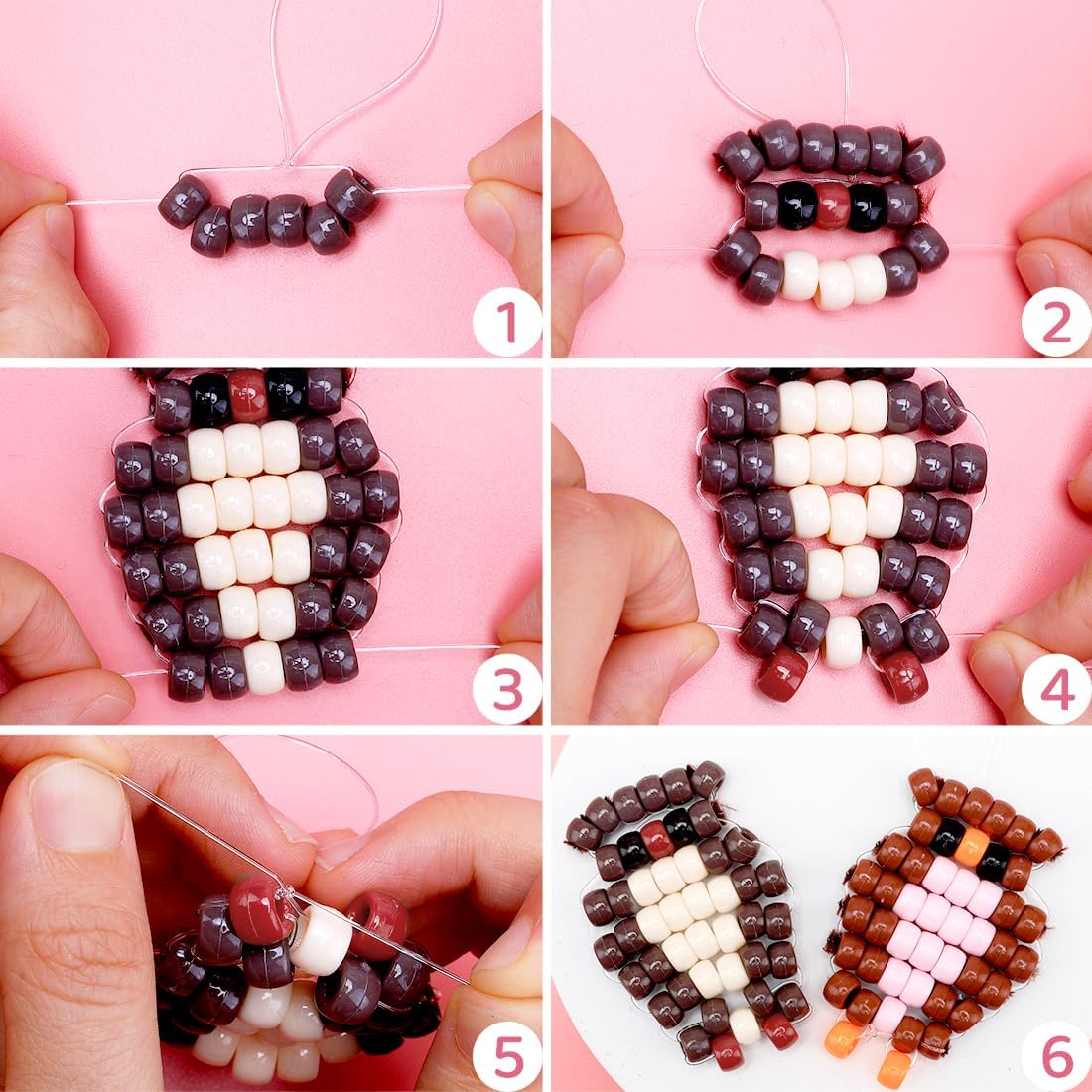 Multi-Color 9mm Pony Beads Kit 3900pcs - Bucket+Portable Storage, Great for Friendship Bracelets, Handmade Jewelry & Crafts