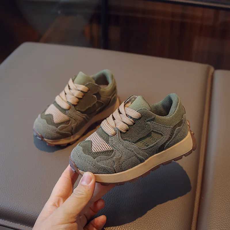 Girls Spring Autumn Korean Fashion Sneakers Boys Versatile Children Thicken Soft Soled Vintage Front Lace Up Veo Casual Shoes W251110