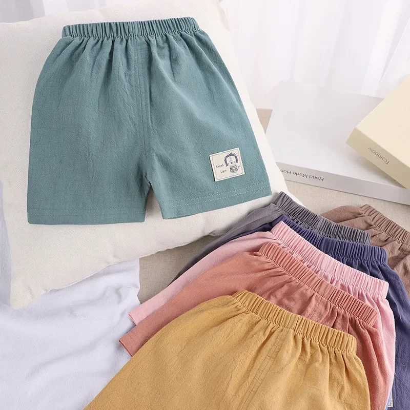Girls and boys summer shorts multi-color fashionable comfortable breathable striped sports shorts childrens casual pants Z250410