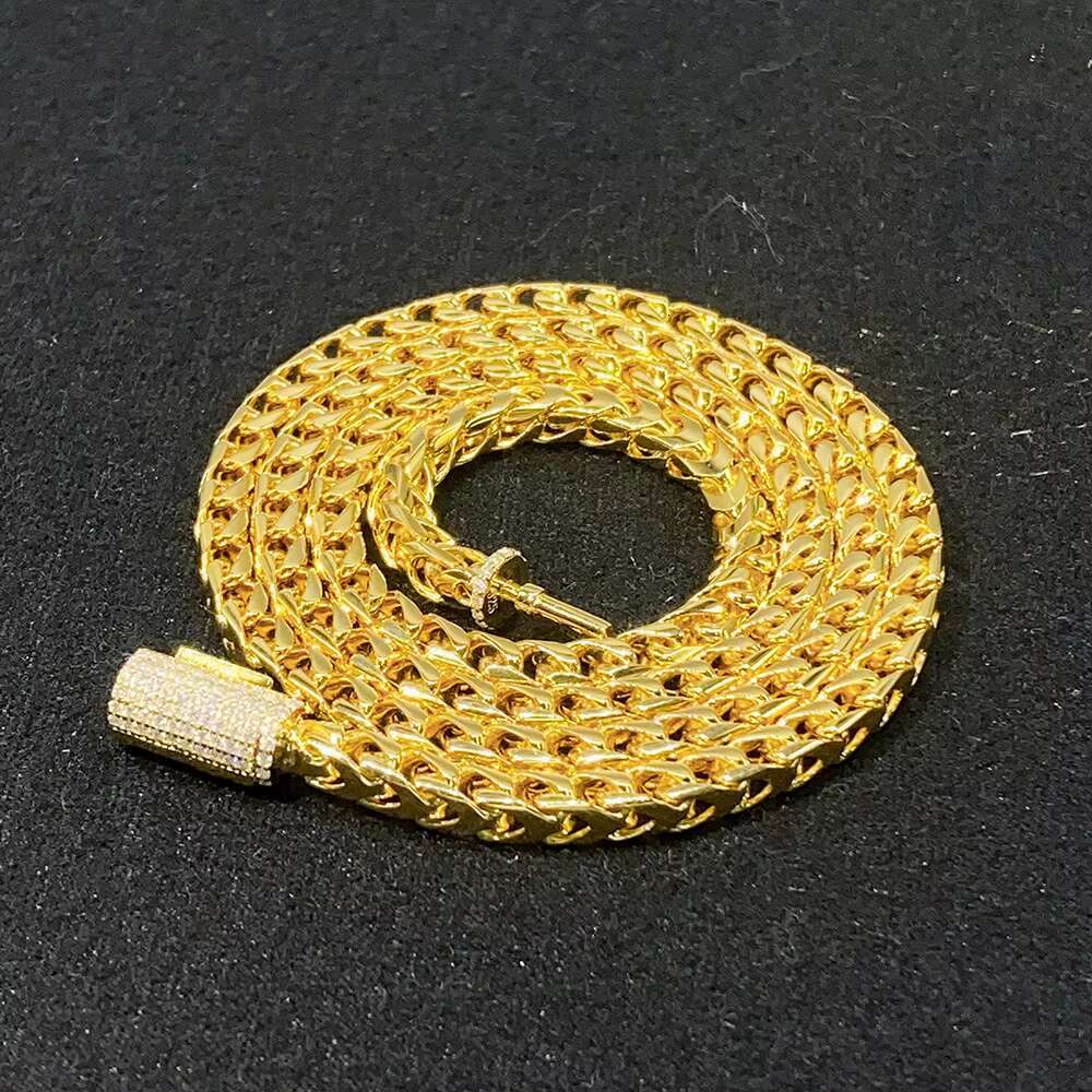 Hip Hop Link Chain Moissanite New Design 925 Silver Gold Plated Cuban Link Chain VVS Moissanite Cuban Bracelet