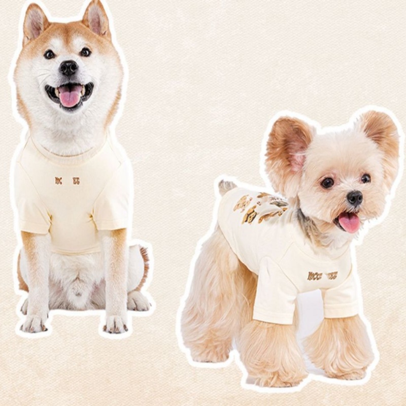 Fashionable Letter & Animal Print Pet Clothes, Soft & Skin-Friendly Fabric, Multiple Sizes for Dogs & Cats, Cute Back Animal Patterns, Stylish Outfit 