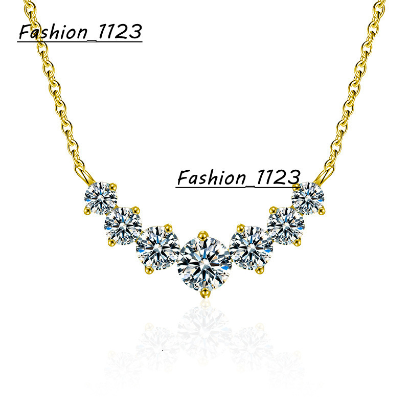 High Quality Womens 925 Sterling Silver VVS D Color Moissanite Pendant Necklace High Quality Moissanite Jewelry