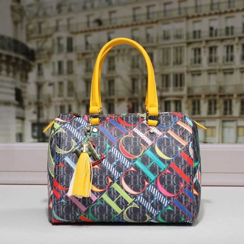 2025 New Luxury Print Boston Bag - Trendy Lettering Pillow Handbag for Women Lightweight and Versatile Best Seller K251110