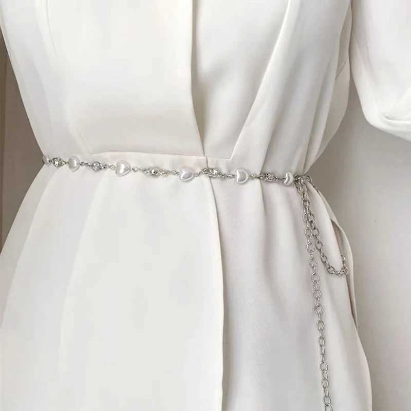 Love Pearl belt text belt sparkling rhinestone belt used for clothing decoration strapless fashionable metal thin belt X250410
