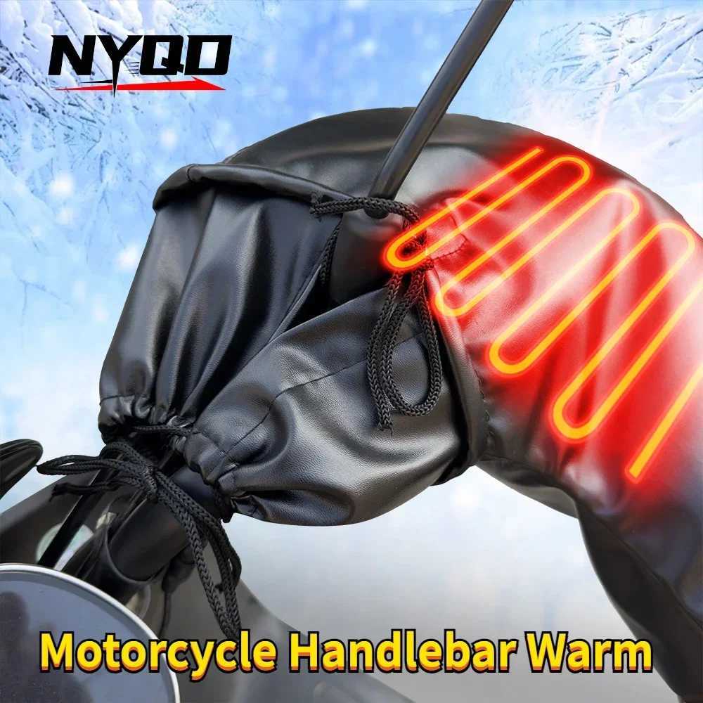 1 Pair Cycling Motorcycle Scooter Thick Warm Handlebar Muff Grip Handle Bar Muff Rainproof Winter Warmer Thermal Cover Gloves S25118