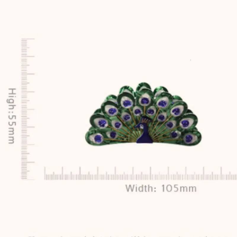 Hangzhou elegant peacock big grab clip exquisite and charming bird shark clip fashionable animal shaped hair accessories 250409