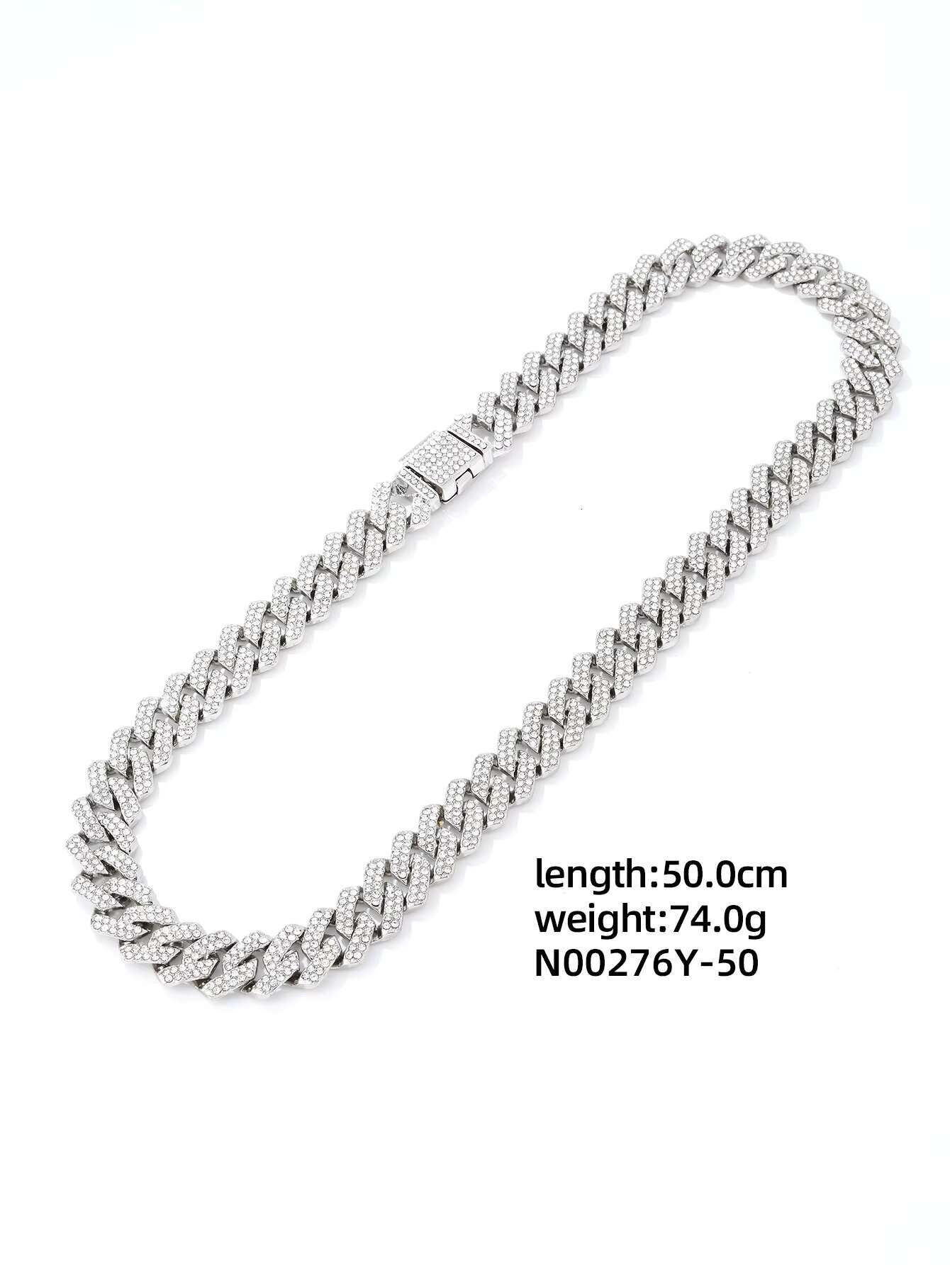 Wholesale Hot Fashion Gold Moissanite Iced Out Cuban k Hip Hop Jewelry Necklace Chain for Men
