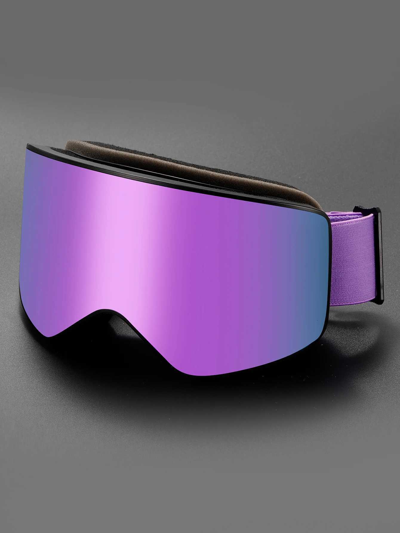 Cylindrical Real Lens HD Wide-Field Double-Layer Ski Goggles for Snow Mountaineering and Eye Protection K251110