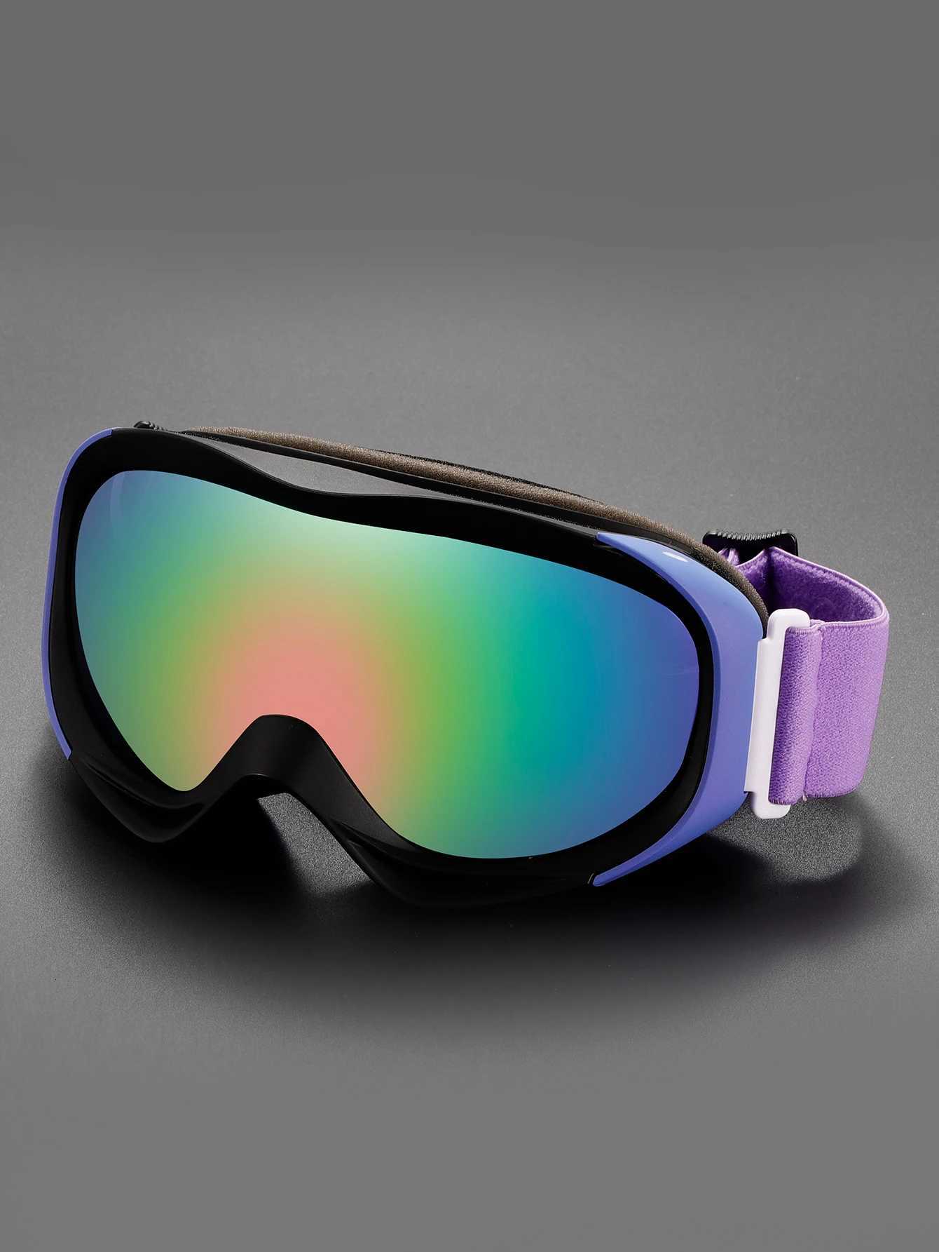 Dual-layer two-color spherical frame anti-fog ski goggles outdoor sports goggles K251110