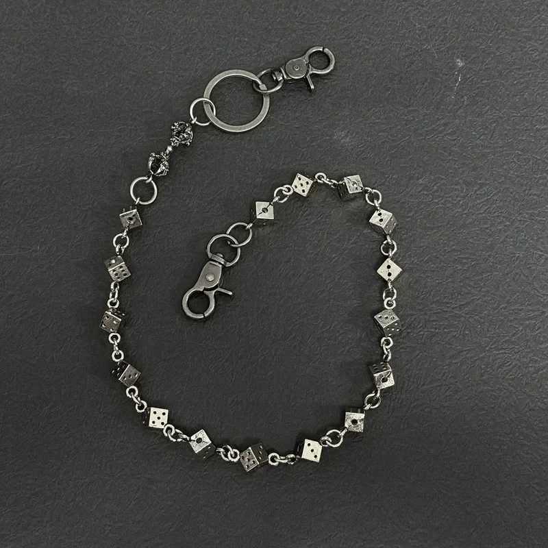 59CM Retro Punk D with Pants Waist Chain Mens Cool Jeans Chain Keychain Wallet Chain Gothic Bicycle Fashion Accessories X250410