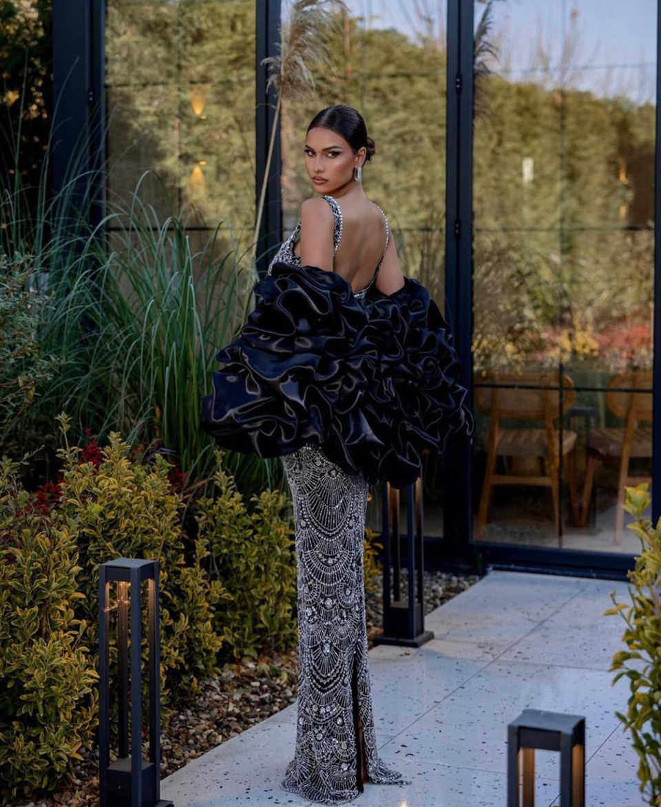 Elegant Mermaid Prom Gown Crystal Straps Evening Dress Beads Party Prom Dress Sexy Bridal Gowns vestido de novia Size Customized Robes De Mariee L2510