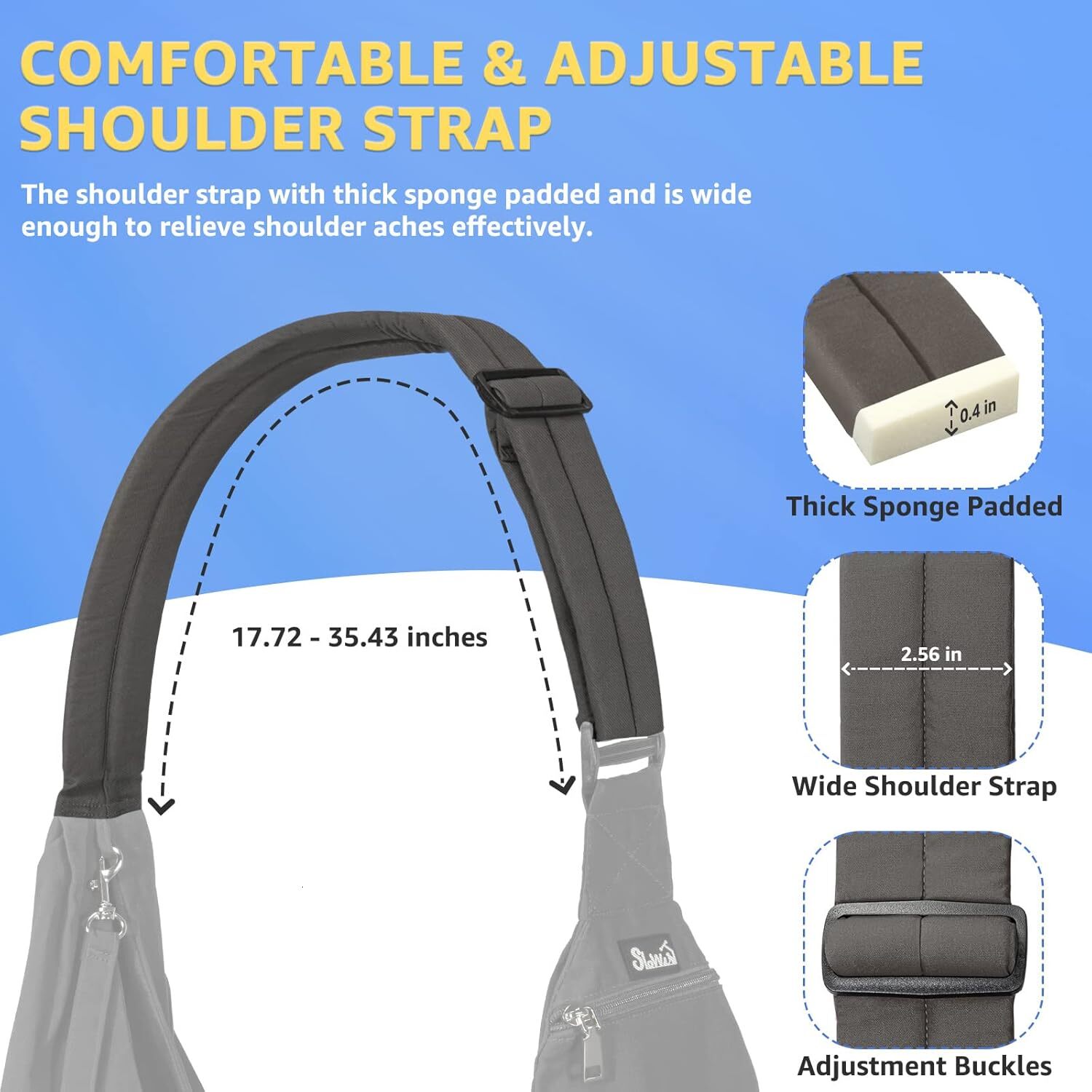 slowton dog strap strap thick padded adjustable shoulder strap for small dogs suitable for carrying wallets with small dogs front zipper pocket machin