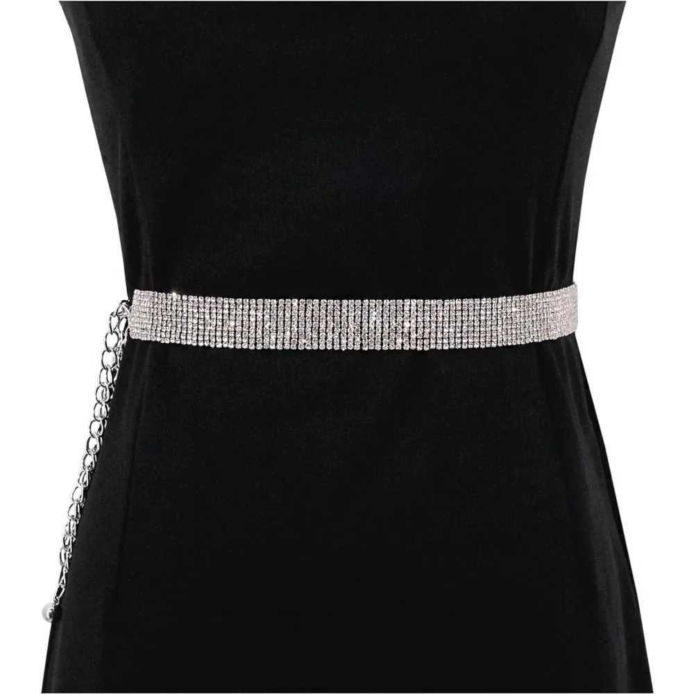 Wens Sparkle Water Diamond Chain Belt Sparkling Belt Wedding Dress Formal Dress X250410
