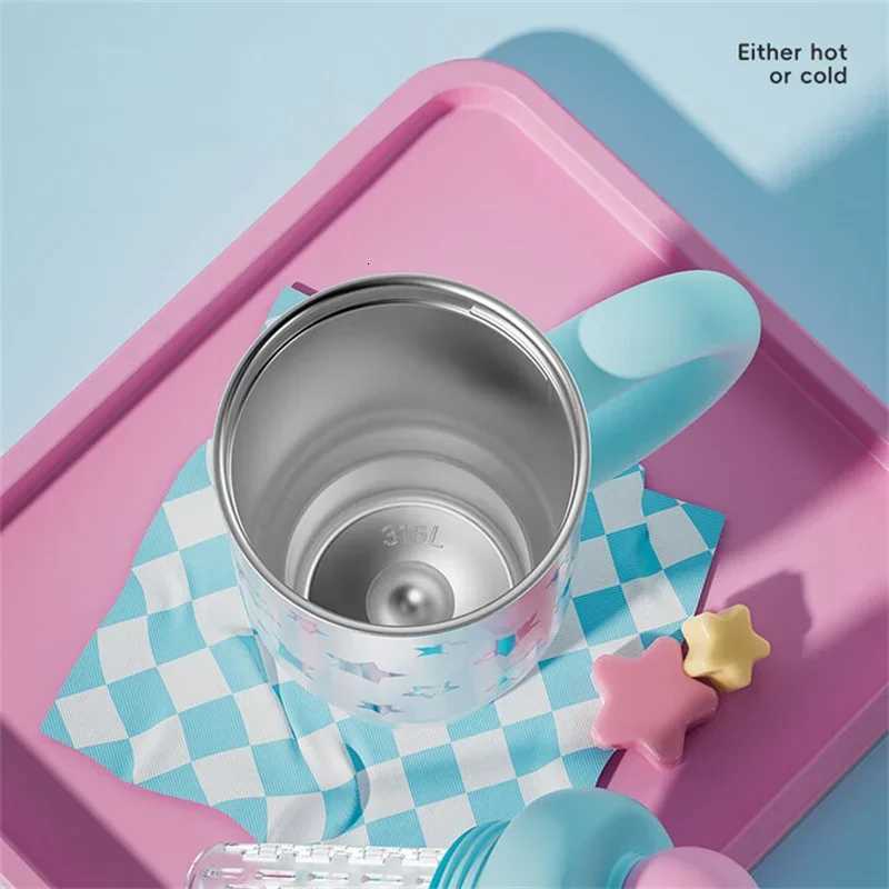 Fashionable cup 730ml Insated Bottle Stainless Steel Thermos Cup with StrawHandle Leak-proof Thermal g Portable Drinkware Cup Y251110