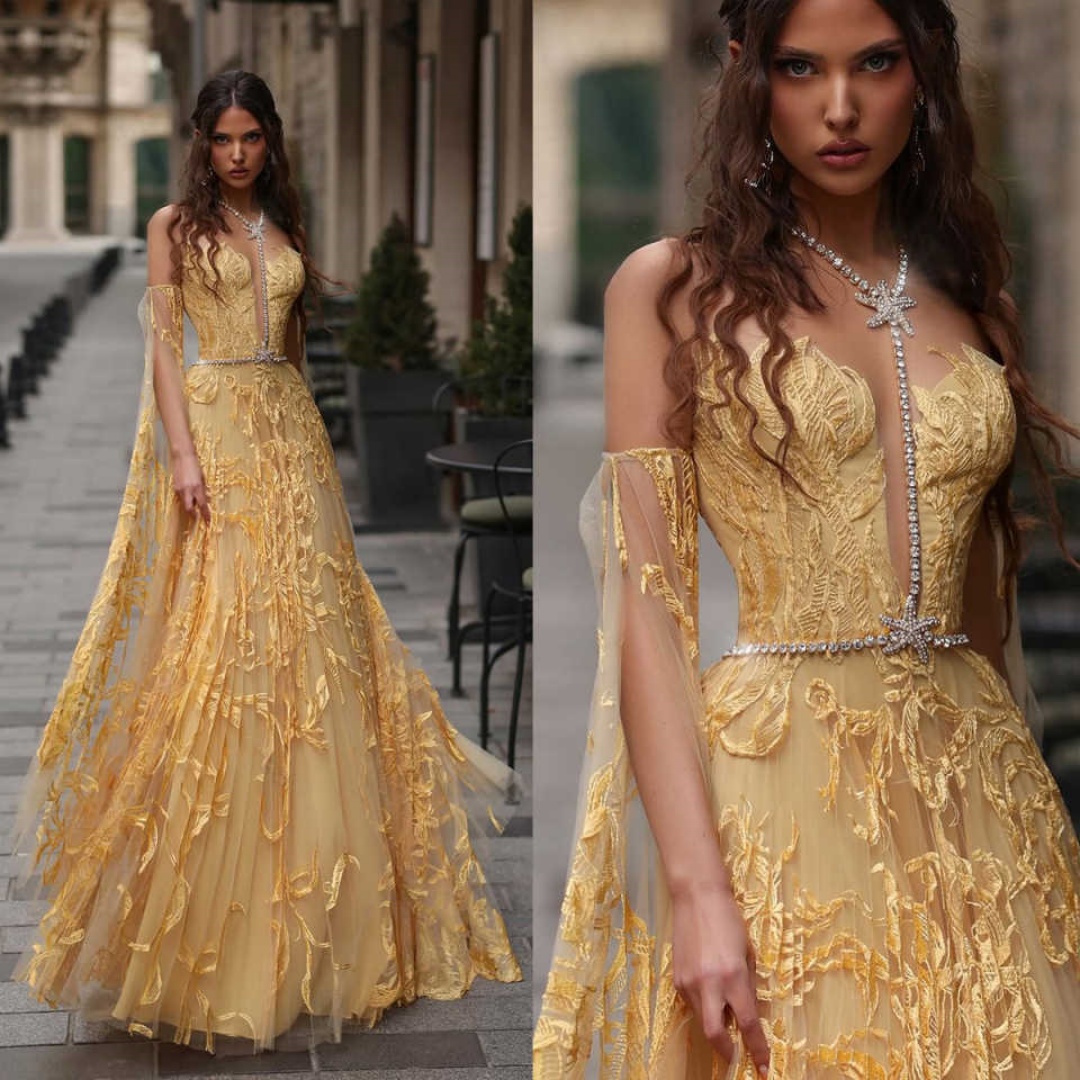 Elegant A-Line Prom Gown O-Neck Evening Dress Beads Party Prom Dress 3D-Lace Sexy Bridal Gowns vestido de novia Size Customized Robes De Mariee L25101