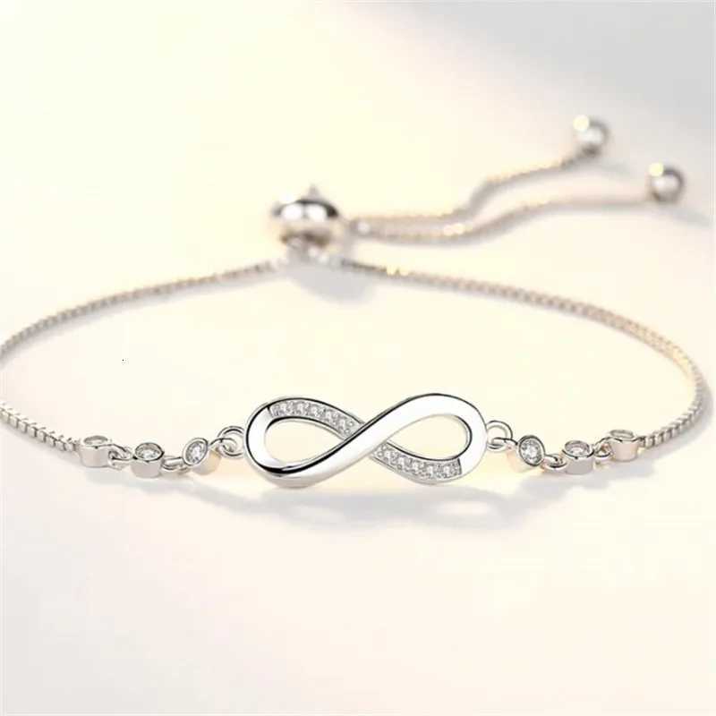 New fine 925 Sterling Silver pretty Crystal Bracelets for Women Fashion Jewelry Party Wedding Accessories Valentines Day GiftsT251110