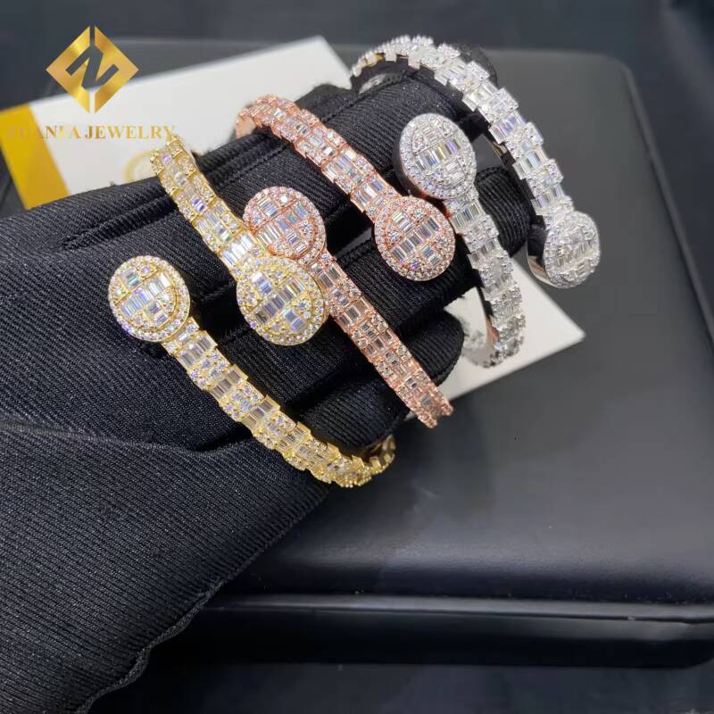 New Arrival Designs VVS1 Moissanite Bracelet 925 Silver Pass Diamond Tester Moissanite Womens Bracelet with GRA Certification