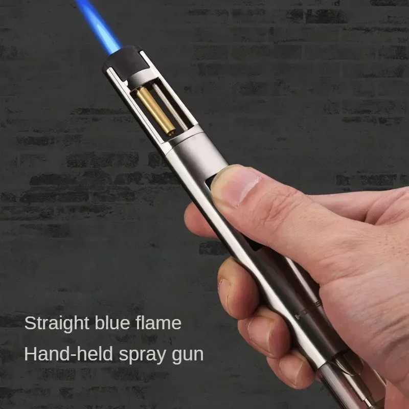 Torch Kitchen Candle Gas Stove Lighter Jet Gun Welding Butane Lighters Cigar Accessory Outdoors Windproof Cool Gadgets Men GiftsC250315