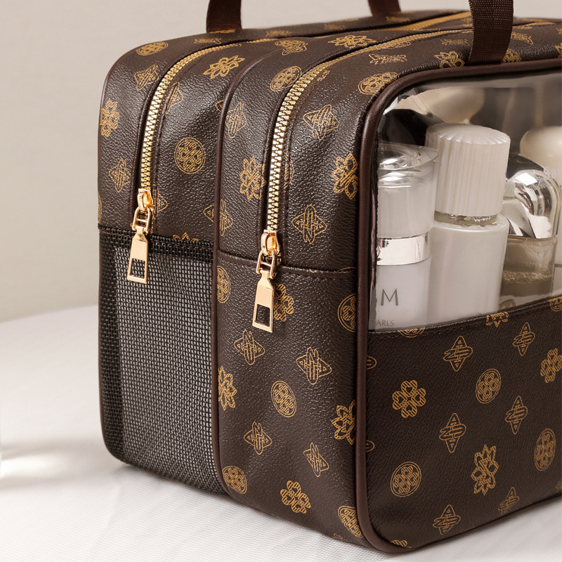 Cosmetic Bag Large Capacity Portable Luxury Transparent Toiletry Bag Travel Handheld Storage Bag for Men and Women