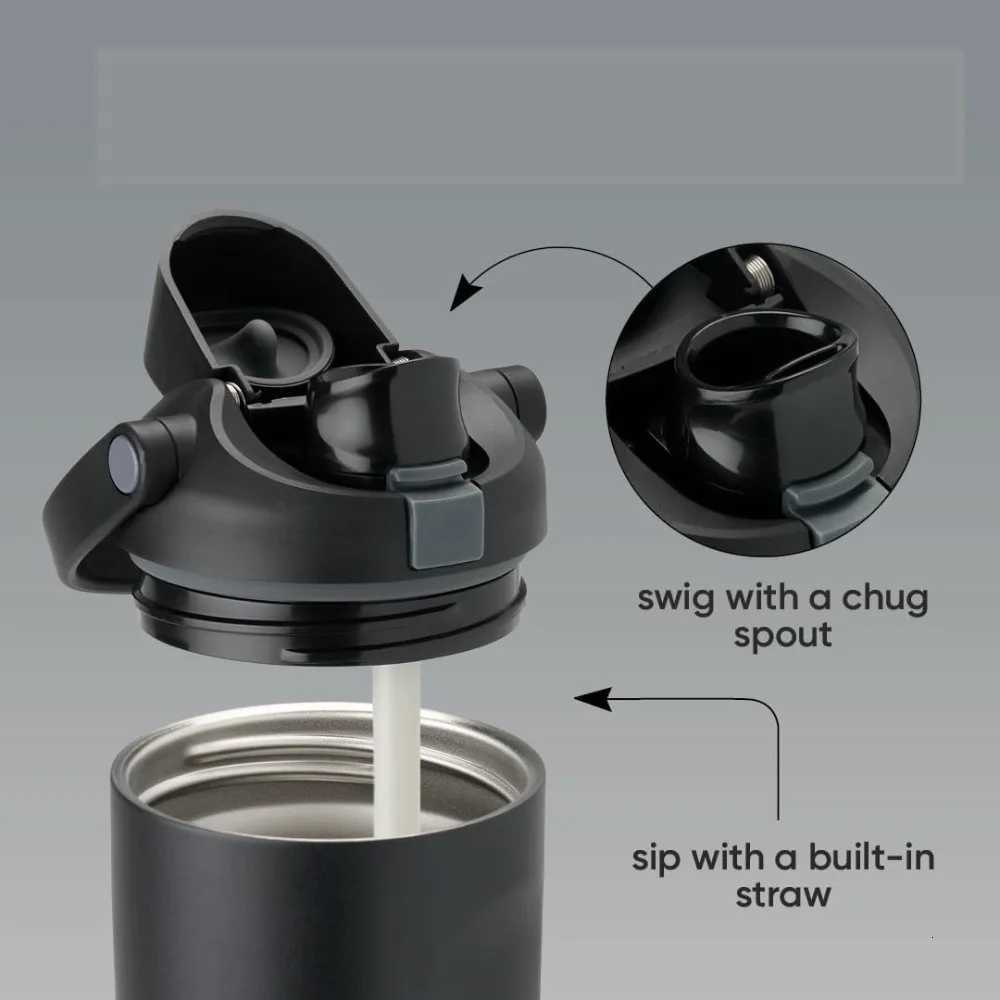 Fashionable cup 30 OzStainless Steel Thermos Long la Insated Coffee Cup withStraw and Handle BPA Tritan MaterialOutdoor Portable Cup Y251110