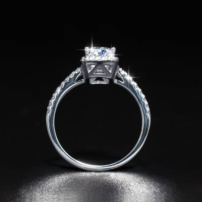 Classic Simple 1CT 2CT Radiant Cut Special Shaped VVS D Color Moissanite S925 Sterling Silver Women Wedding Ring