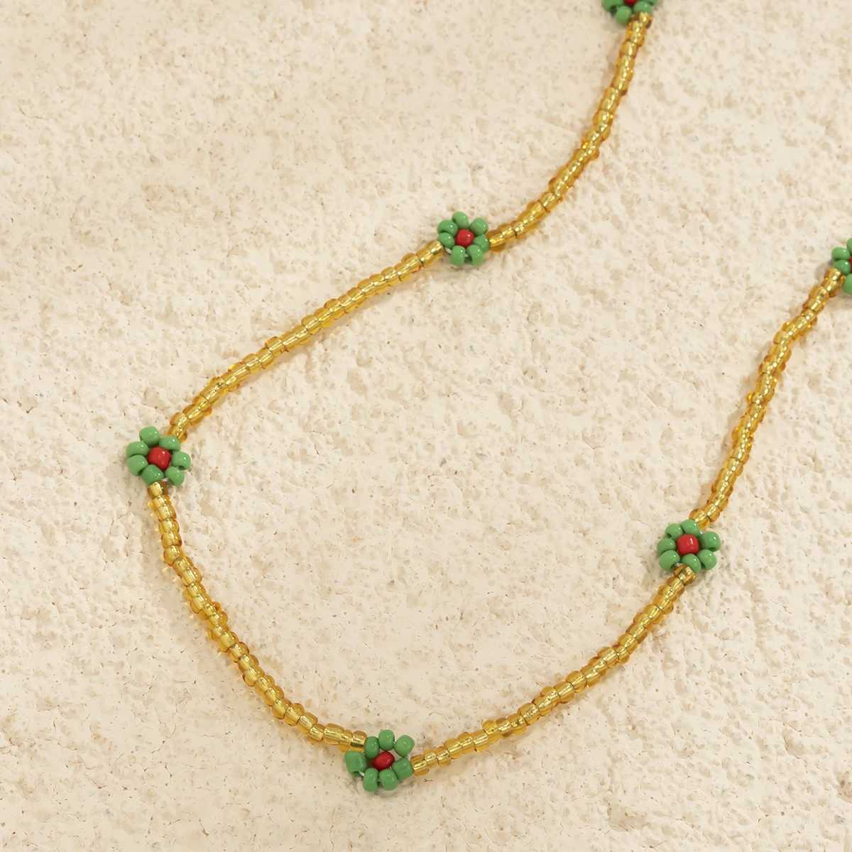 New Korean fashion cute little flower belly chain used for handmade waist beads in Wenbo River and sexy body chain jewelry in Bohe vacation X250410