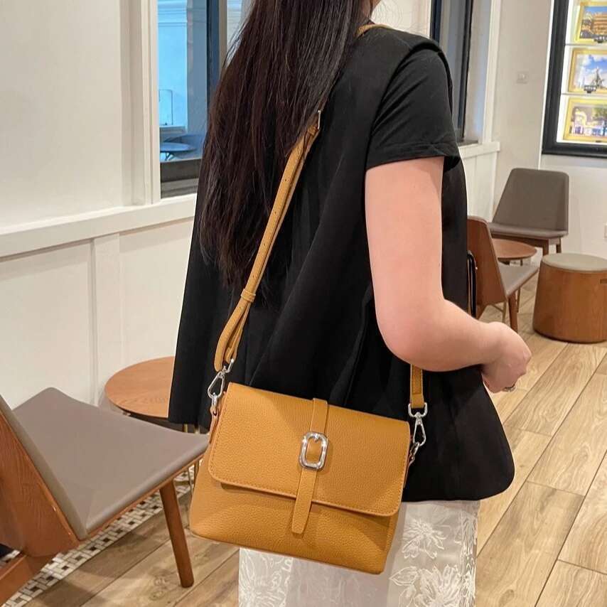 Women's Genuine Leather Crossbody Bag Commuting Versatile Handbag, Fashionable First Layer Cowhide Small Shoulder Purse