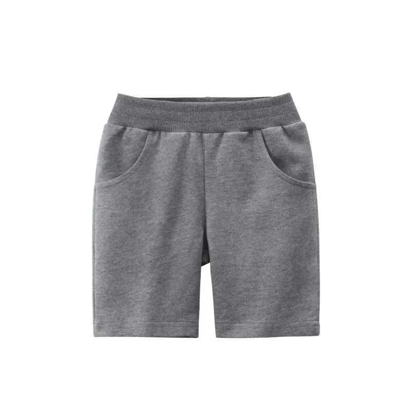 Summer 2025 childrens cotton shorts boys and girls solid color childrens underwear pockets childrens beach shorts sports pants baby Z250410