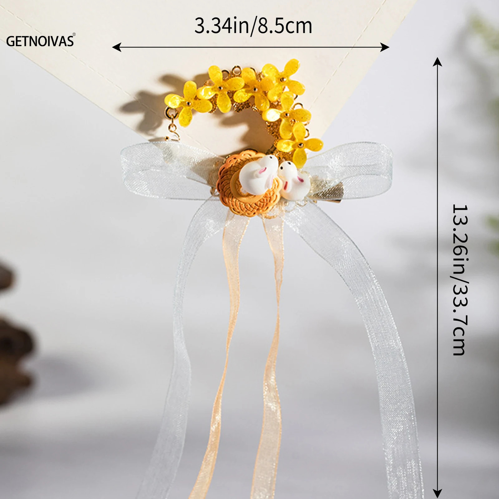Vintage rabbit hair clip Chinese Hanfu hair accessories womens tassel bucket autumn holiday gift flower hair clip 250409
