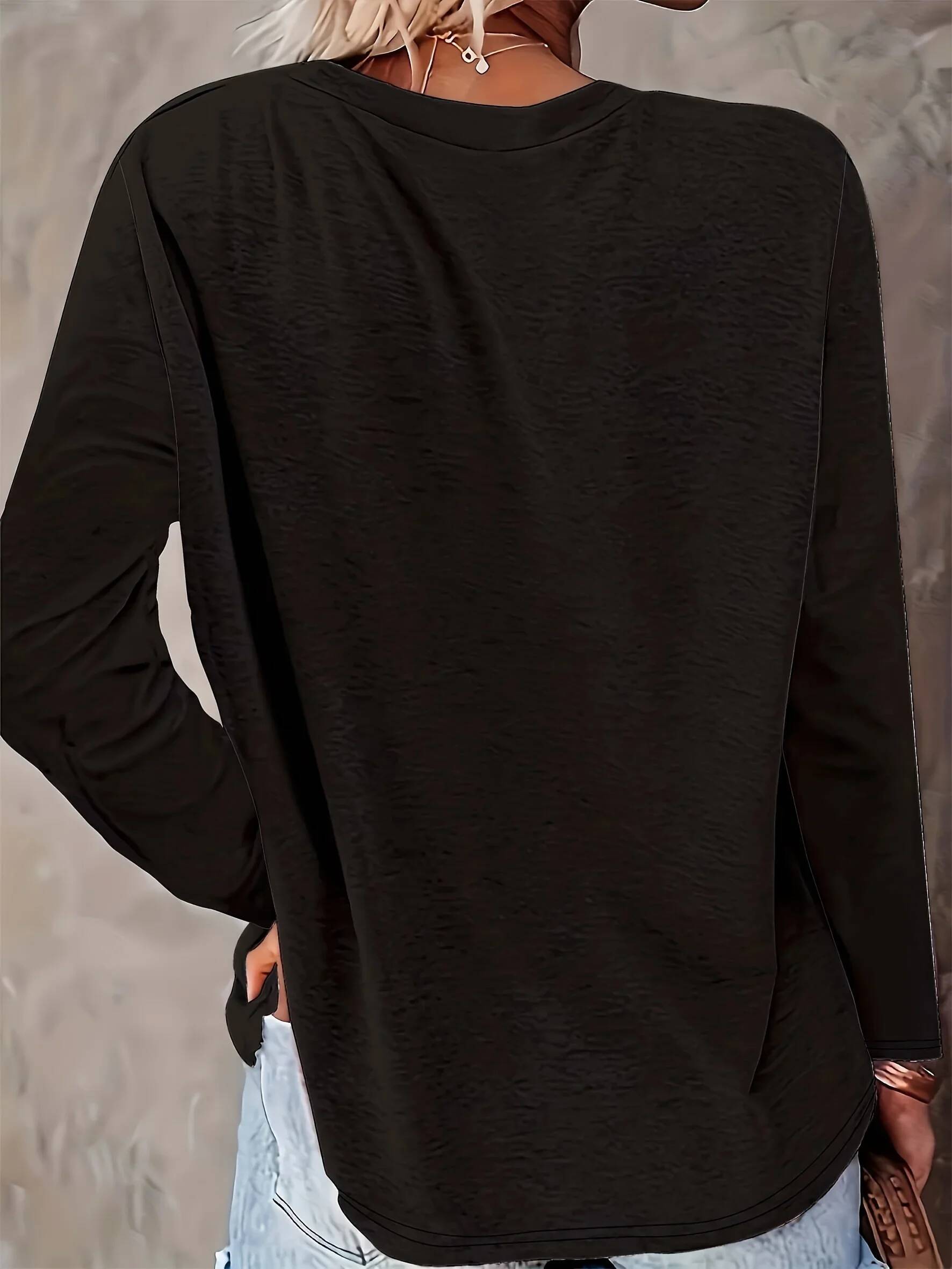 Ddmytues Christmas Women's Snowman And Jesus Cross Printed T-Shirt Casual Round Neck Long Sleeve Top