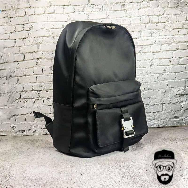 Black ALYX Backpacks Men Women 1:1 High Quality Bag Adjustable Shoulders 1017 9Sm Alyx Bags Etching Buckle