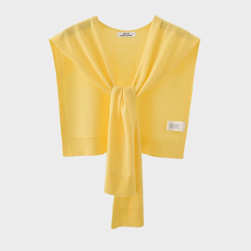 K355 High quality wool pure color shawl spring and autumn soft decorative outerwear waistcoat female Korean style air-conditioned room warm shoulder
