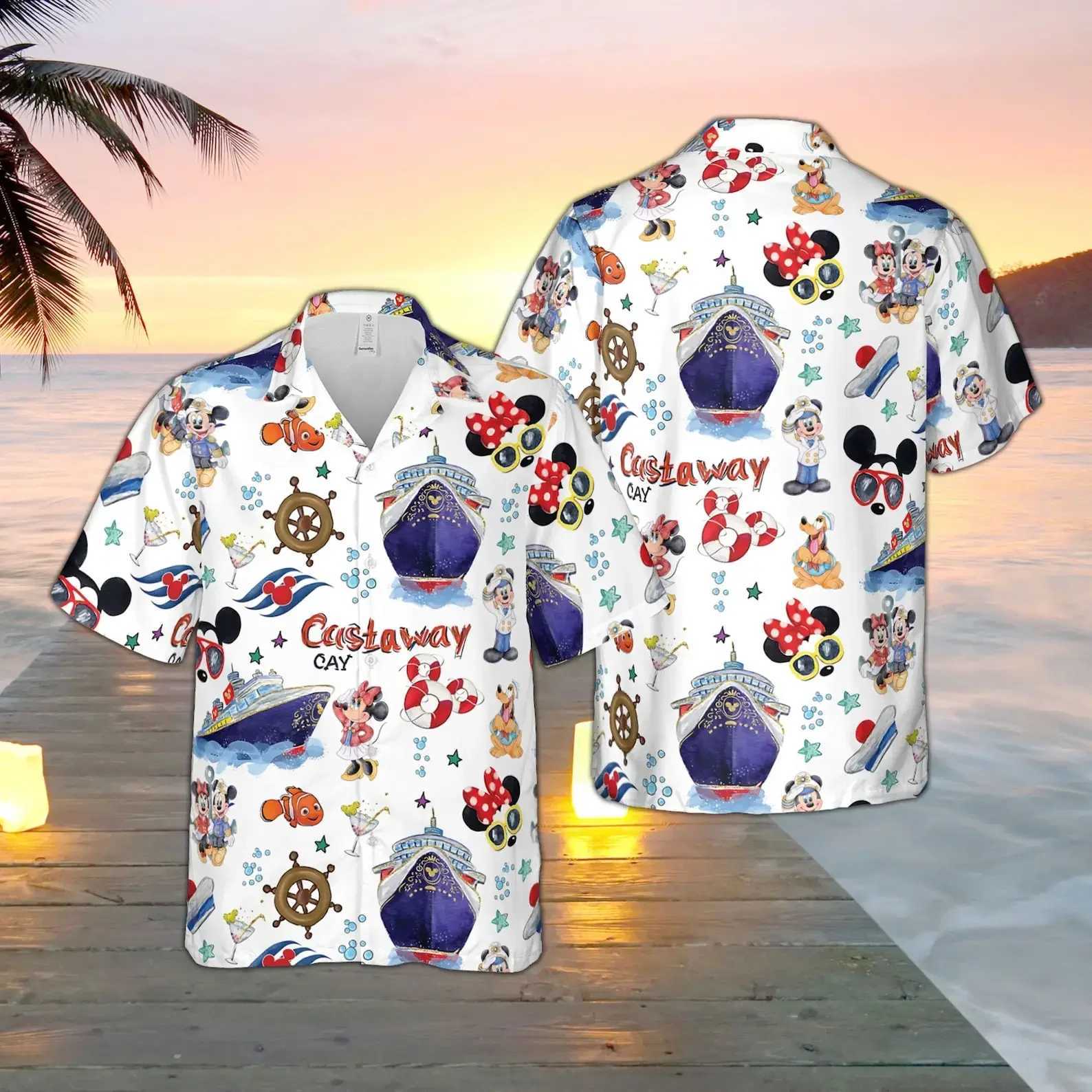 Camisa hAWaiana con estampado de Cruise para hombre y MUjer camisa de Manga corta con botones camisa hAWaiana de X250410