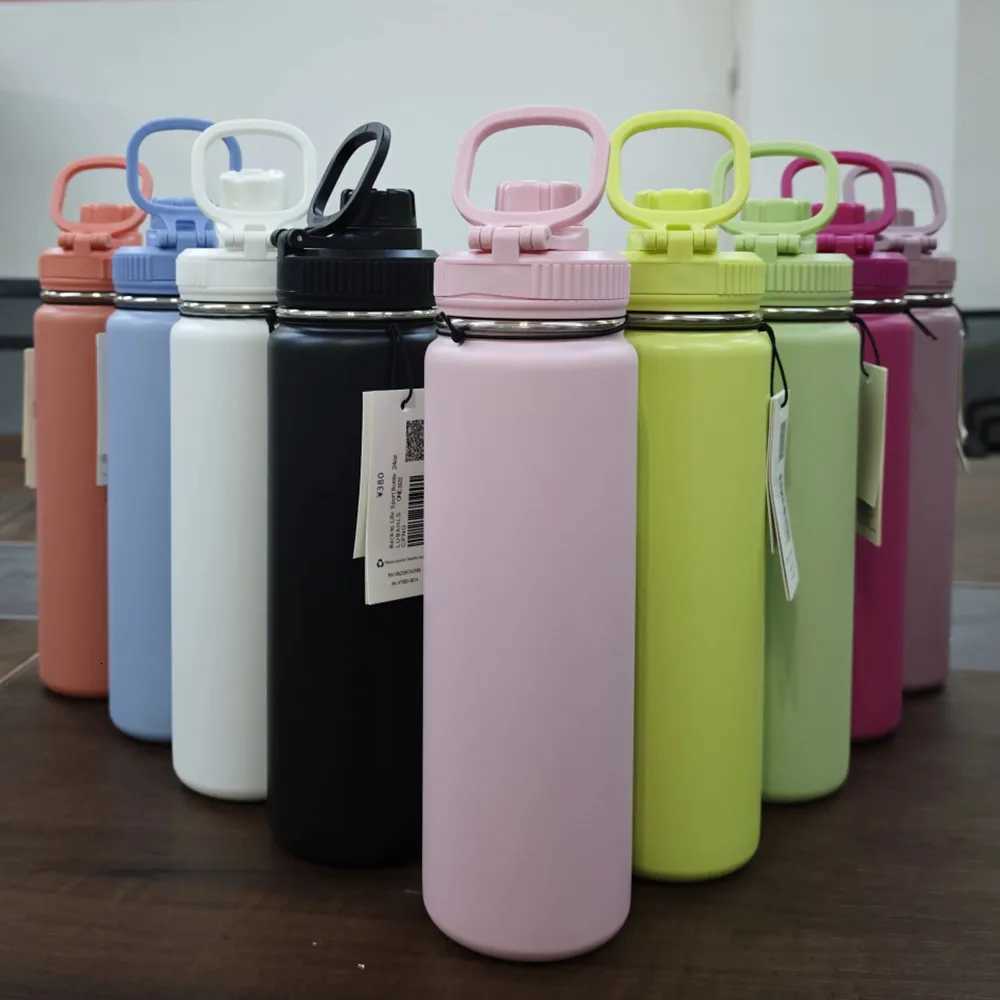 Fashionable cup Solid Colo Back to Life Sports water bottle 710ml Stainless Steel e Titanium Vacuum Portable Leakproof Insated Water Cup Y251110