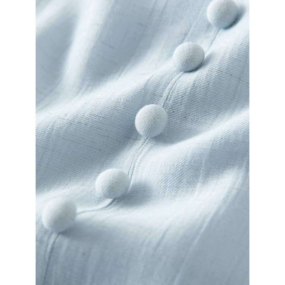 DUSHU Tassel Strap Embroidered 2025 Summer New Arrival Midi Dress 25Ds82898