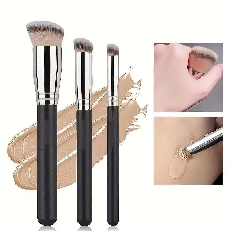 3PCS Concealer Brush Set Small Medium Large Size Professional Correct Cover Makeup Brushes for Face Acne Spot Dark Circles L251110