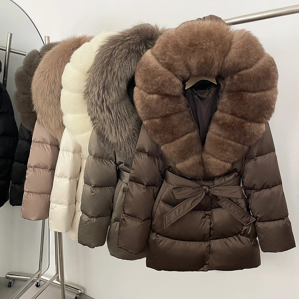 OFTBUY y Large Natural Silver Fox Fur Hooded Thick Warm Female Parkas Waterproof Winter 90 Duck Down Jacket Women 251110