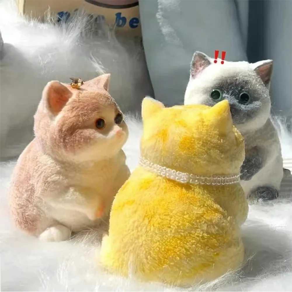 Taba Squishy Cute Plush Cat Fidget Toy Extra Large Sensory Stress Relief Toy Childrens Anxiety Relaxation Squeezing Gift M250410
