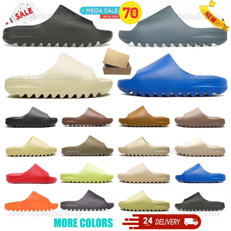 2025 Free Shipping With Box Slate Marine Dark Onyx Slate Grey Slate Bone Designer Sandals Slide Slides Slippers Mens Womens outdoor comfoatable slipper flip flops