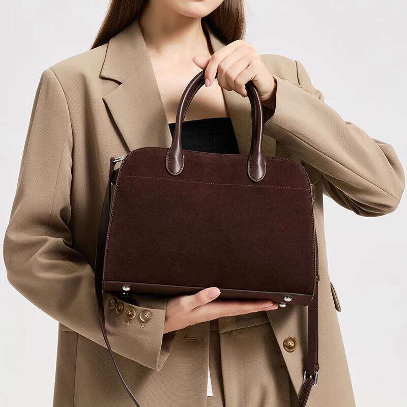 2025 NEW Autumn Winter Women's Natural Suede Leather Crossbody Bag Luxury Designer Genuine Leather Commuting Shoulder Bag