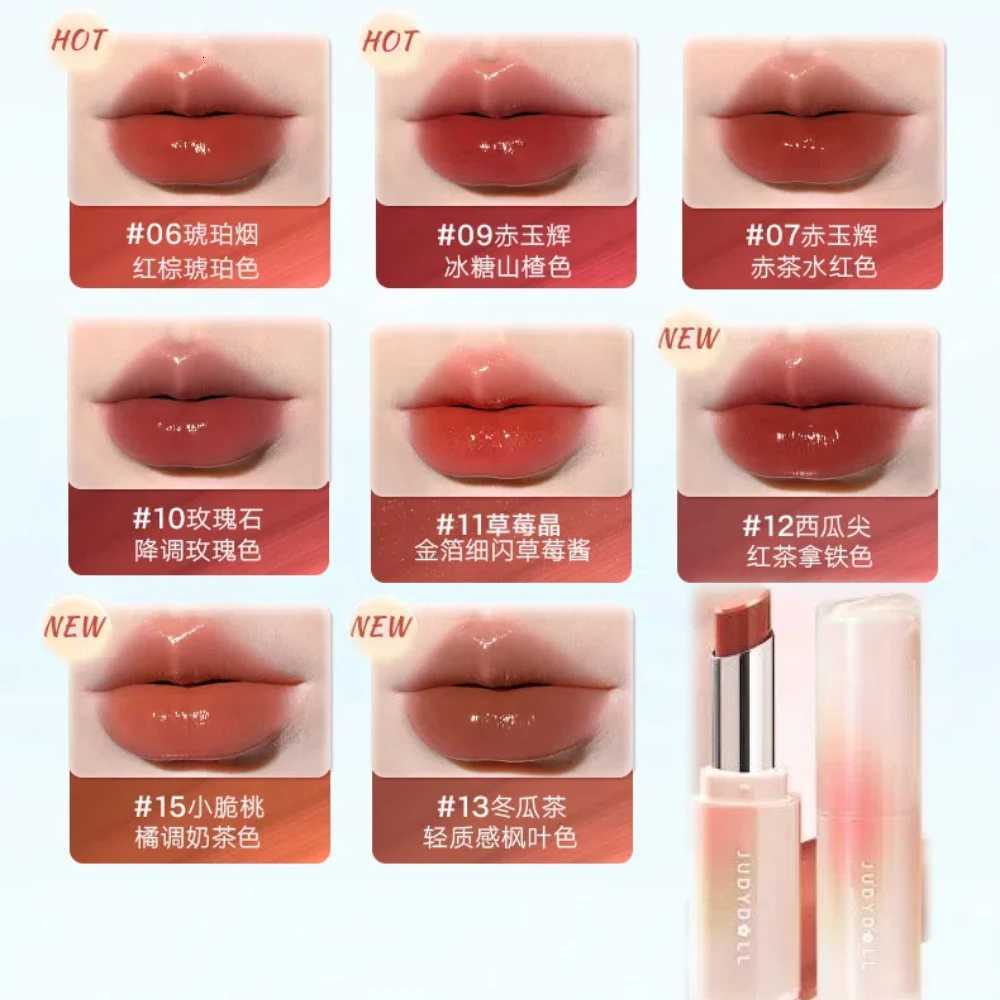 Judydoll Water Gloss Mirror Lipstick Crystal Jelly Lip Gloss Moisturizing Long Lasting Solid Lip Stick Nude Lip Tint MakeupT251110
