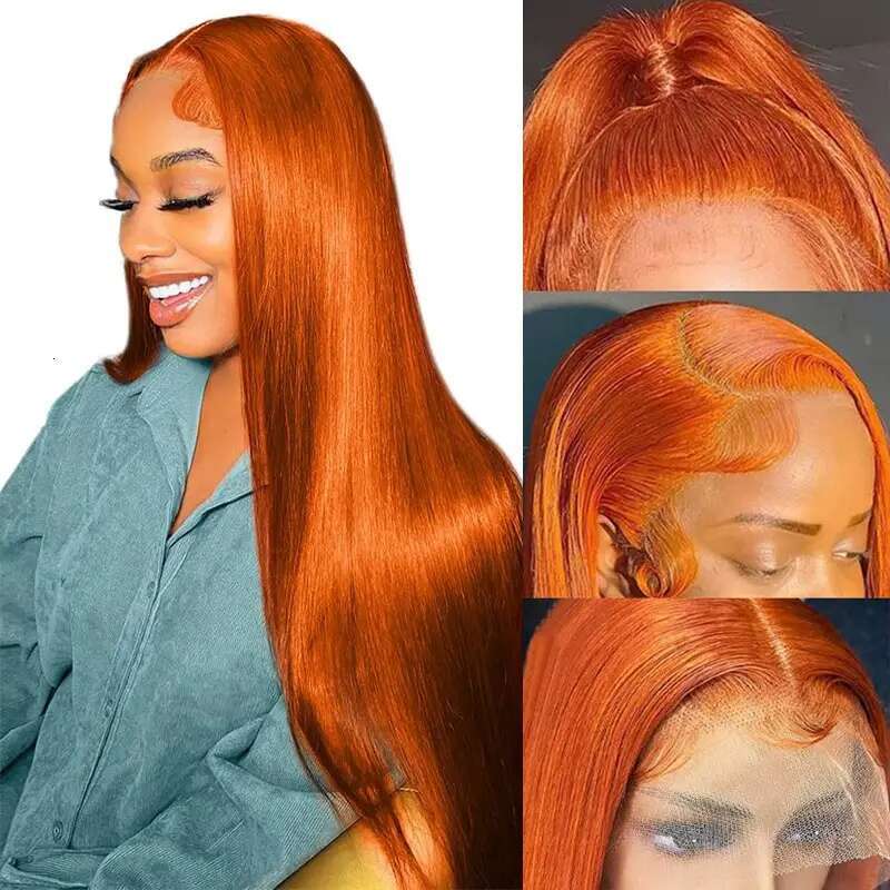 Black FridayGinger 13X4 Straight 350 Color 180 Density Hd Lace Front Wigs Human Hair For Women
