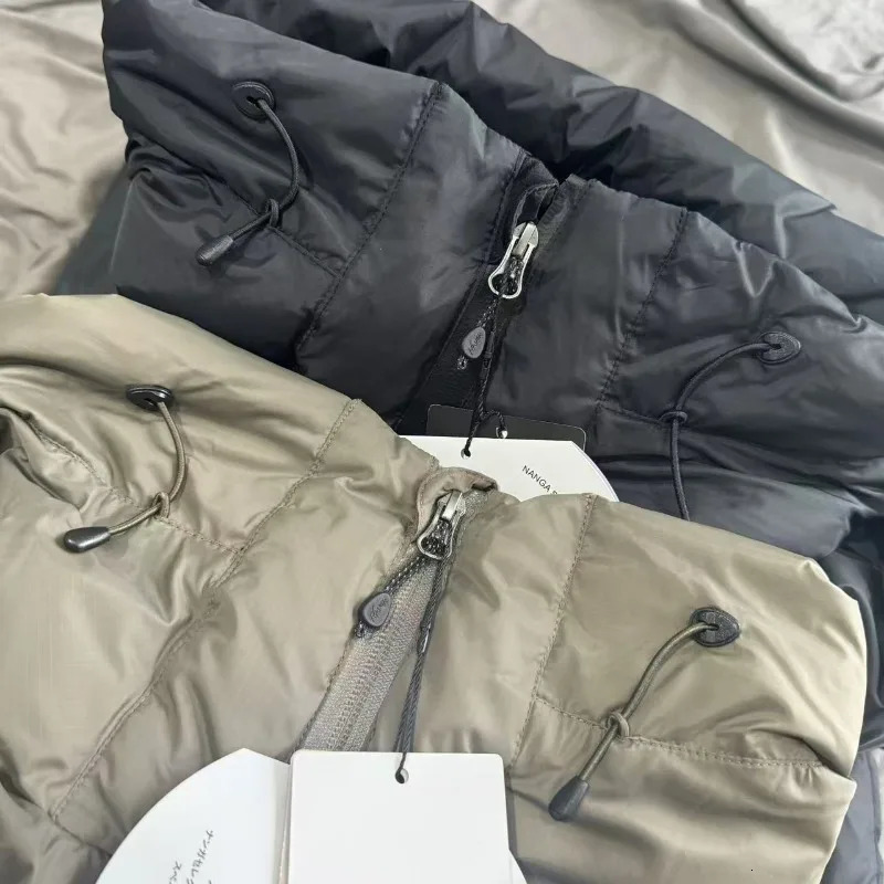 Japanese Nanga Embroidery Label Zipper Down Jacket Men Women High Quality Winter Thicken Keep Warm Casual Hooded Jackets Coat 251105
