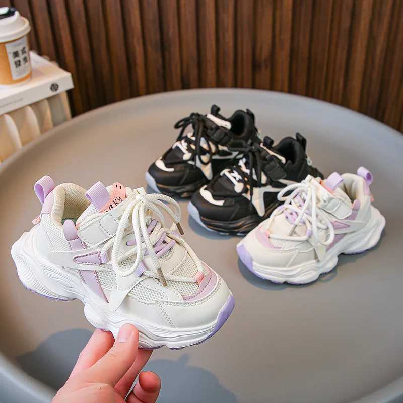 Spring Girl Shoes New Fashion Versatile Child Sneakers Comfort Soft Sole Anti Slip Casual Shoe Trendy Simple Breathable Boy Shoe W251110