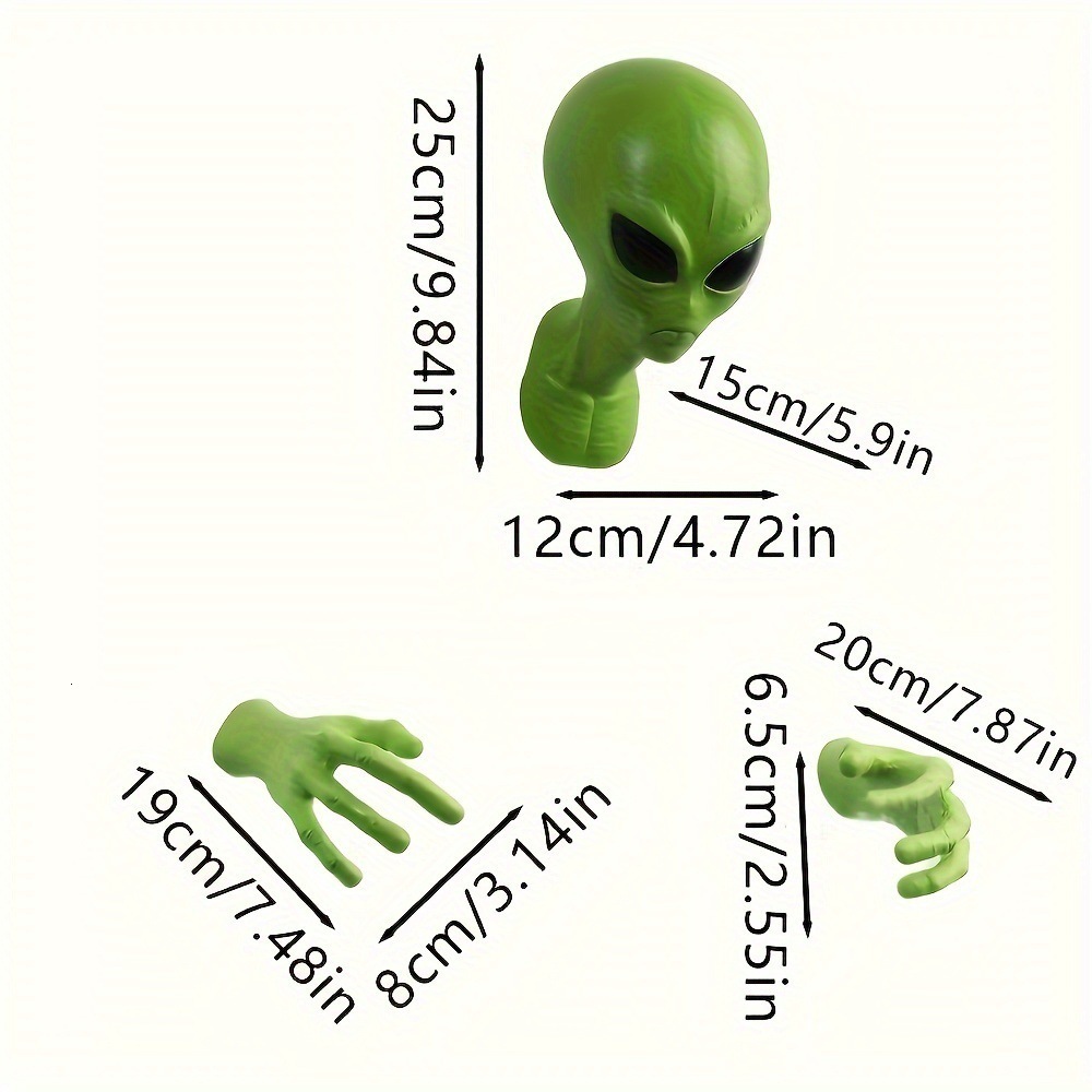 Green Alien UFO Visitor 51 Area Extraterrestrial Organism Monster Study living room wall ornament Sci-Fi Lovers Gift 240827